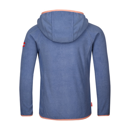 Kurtka polarowa dziecięca dla dziewczynki Trollkids Girls Sandefjord Jacket lotus blue/dahlia (360-185)