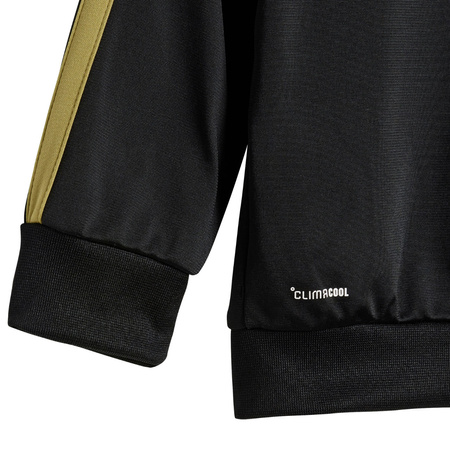 Dres dla dzieci adidas Essentials Climacool czarno-złoty (JC8857)