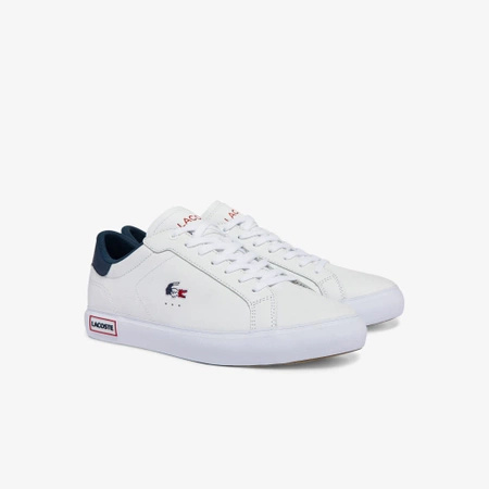 Sneakersy męskie Lacoste Powercourt Tri22 buty sportowe tenisówki trampki białe (743SMA0034407)