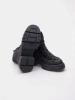 Wyprzedaż - Buty zimowe damskie Big Star ocieplane botki wysokie za kostkę czarne (MM274572)