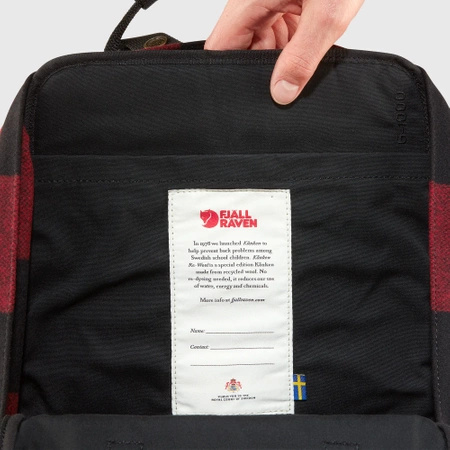 Plecak Fjällräven Kånken Re-Wool Red-Black (F23330-320-550)