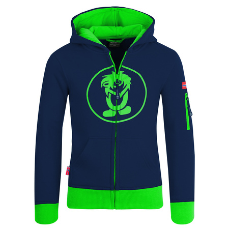 Bluza z kapturem dziecięca Trollkids Kids Sortland Jacket sportowa granatowa/zielona (139-100)