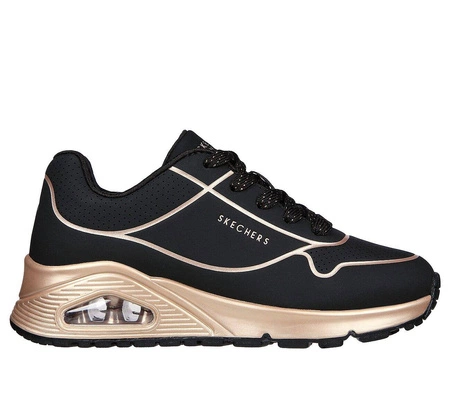 Wyprzedaż - Buty sportowe dziewczęce Skechers Uno Gen1 Cool Heels sneakersy czarne (310538L-BKRG)