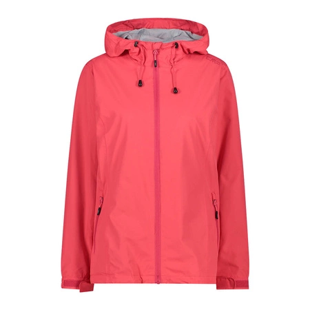 Wyprzedaż - Kurtka z kapturem przeciwdeszczowa damska CMP Woman Jacket Fix Hood czerwona (39X6636-C712)