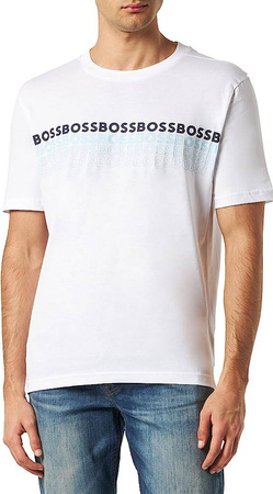 Koszulka męska T-shirt Hugo Boss bawełniana biała (50488785-100)