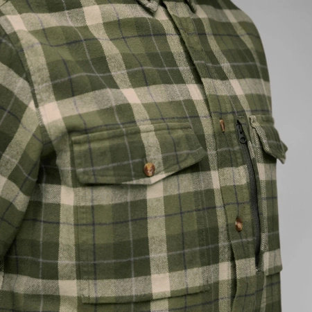 Koszula z długim rękawem męska Fjällräven Värmland Heavy Flannel Shirt M Green-Deep Forest (F88398-620-662)