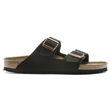 Klapki Birkenstock Arizona Soft Footbed Suede Leather Mocha narrow wąskie męskie/damskie (0951313)