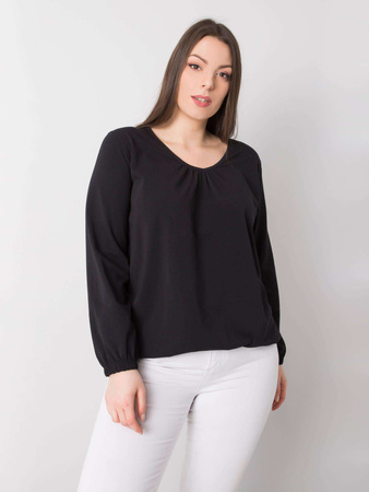 Czarna bluzka plus size z bawełny (RV-BZ-6332.53P)