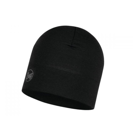 Czapka zimowa z wełny merynosów Buff Midweight Merino Wool Hat Solid Black U  (118006.999.10.00)