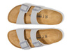 Klapki damskie BIRKENSTOCK ARIZONA BF STONE COIN z metalową klamrą szare (1027696)