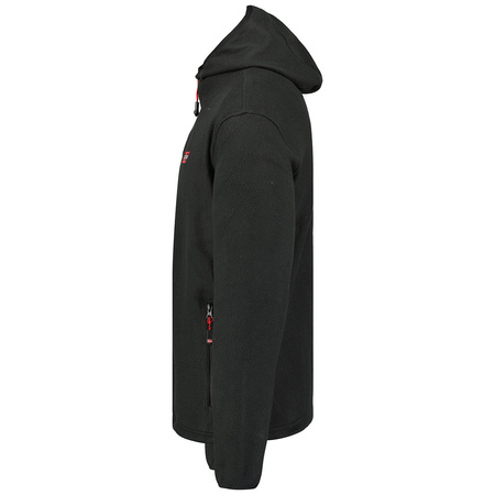 Wyprzedaż - Bluza polarowa męska z kapturem Geographical Norway Unicia czarna EO MEN 235 (WW4510H/GNO-BLACK)