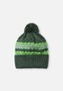 Czapka zimowa dziecięca z pomponem Reima Beanie Pampula Thyme green Junior wełna merino zielona (5300234A-8511)