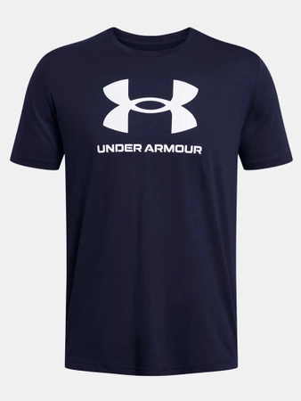 Koszulka sportowa męska Under Armour t-shirt bawełniana granatowa (57870/1382911-408)