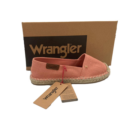 Wyprzedaż - Espadryle damskie Wrangler Nancy C Women Low różowe materiałowe (20241049-43B)