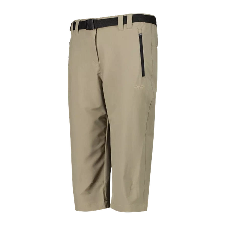 Wyprzedaż - Spodnie trekkingowe damskie CMP Woman Capri trzy czwarte bezowe (3T51246/P753)