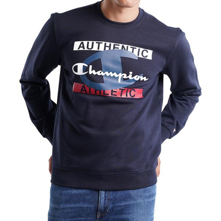 Męska bluza Champion Legacy z okrągłym dekoltem w kolorze granatowym (216604BS501)