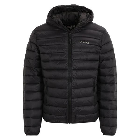 Kurtka męska Fila STEIN HOODED JKT pikowana o regularnym kroju z kapturem czarna (FAM026980010)