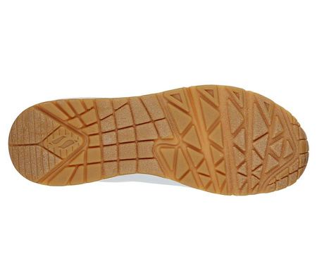 Wyprzedaż - Sneakersy damskie białe Skechers Uno Stand on Air (73690-WHT)