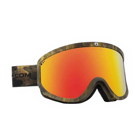 Gogle snowboardowe damskie/męskie Volcom Footprints narciarskie zimowe sportowe czerwone (VG0622103)