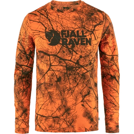 T-shirt męski Fjällräven Värmland Wool LS M Orange Multi Camo (F86673-261)