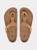 Japonki damskie Birkenstock Gizeh Vegan BS Birko-Flor Nubuck brown brązowe regular szerokie (1025062)