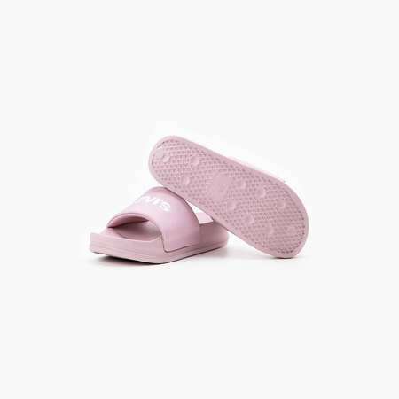 Wyprzedaż - Klapki damskie Levi's JUNE S BOLD PADDED różowe (D78890002)
