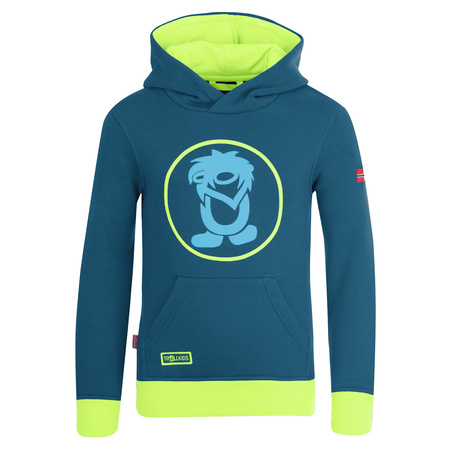 Bluza z kapturem dziecięca dla chłopca/dziewczynki Trollkids Kids Troll Sweater petrol/lime (138-151)