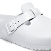 Chodaki damskie Birkenstock Boston Essentials EVA White medyczne klapki narrow wąskie (0127133)