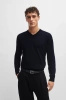 Sweter z dekoltem w serek BOSS Pacello-L BLU (50506042-404)