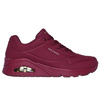 Buty sportowe damskie Skechers Uno Stand On Air sneakersy do kostki bordowe (73690-PLUM)