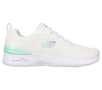 Buty sportowe damskie Skechers Skech-Air Dynamight Luminosity sneakersy wegańskie białe (149669-WMNT)