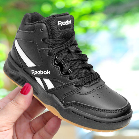 Buty sportowe młodzieżowe Reebok BB4500 Court sneakersy juniorskie wysokie za kostkę czarne (GV7028)