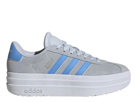 Sneakersy młodzieżowe ADIDAS VL COURT BOLD J buty sportowe zamszowe szare (IH8033)