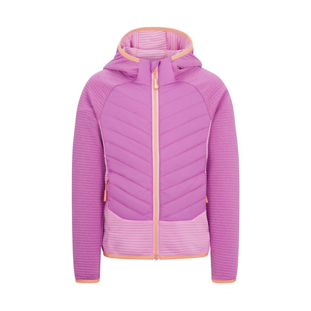 Kurtka przejściowa polarowa dziecięca dla dziewczynki Trollkids Girls Sirdal Jacket mallow pink/wild rose/papaya (622-242)