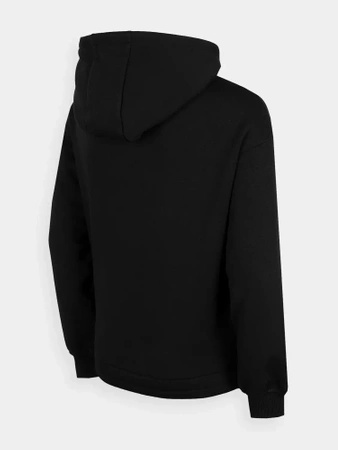 Bluza dziecięca z kapturem 4F black sportowa nierozpinana czarna (HJZ22-JBLD004-20S)