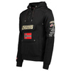 Bluza sportowa męska Geographical Norway GYMCLASS BLACK DB MEN 100 z kapturem czarna (WU4185H-GN-BLACK)