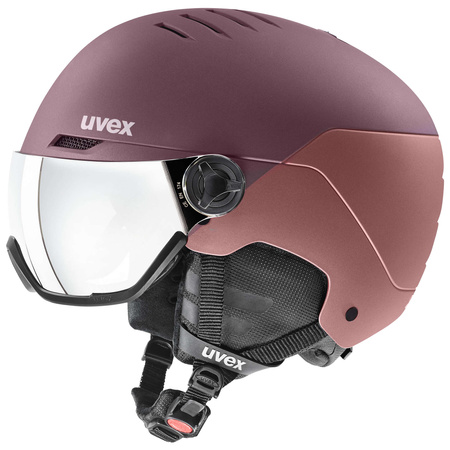 Kask narciarski damski/męski Uvex Wanted Visor snowboardowy all-mountain fioletowy (56/6/262/70)