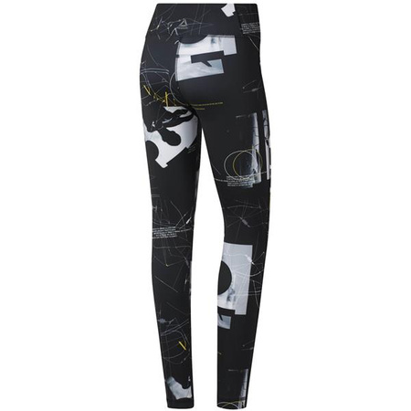 Damskie spodnie Reebok WOR AOP TIGHT wielokolorowe (DY8097)