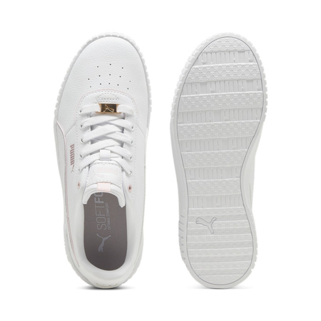 Wyprzedaż - Buty sportowe damskie Puma Carina 2.0 Lux sneakersy skórzane białe (395017-05)