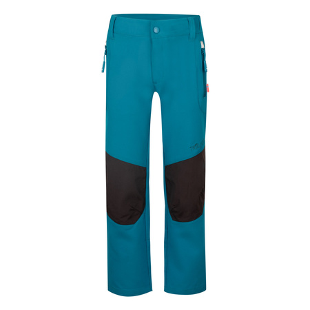 Spodnie Trollkids Lysefjord Softshell niebieski portowy (147-130)