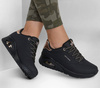 Sneakersy damskie Skechers Uno Shimmer Away buty sportowe czarne (155196-BBK)