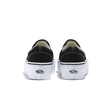 BUTY VANS UA CLASSIC SLIP-ON STACKF BLACK/TRUE WHIT