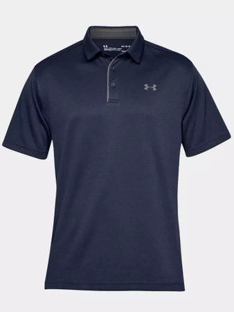 Koszulka męska polo UNDER ARMOUR granatowe oddychająca (1290140-410)