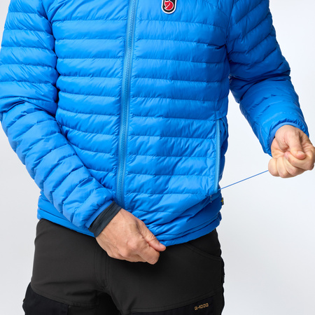 Wyprzedaż - Kurtka zimowa z kapturem męska Fjällräven Expedition Lätt Hoodie M UN Blue puchowa niebieska (F86119-525)