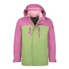 Kurtka wodoodporna 3w1 dziecięca dla dziewczynki Trollkids Girls Bryggen 3in1 Jacket mallow pink/pistachio green/wild rose (419-242)