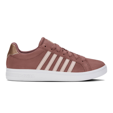 Sneakersy damskie K-Swiss Court Tiebreak SDE ze skóry naturalnej różowe (97012-665-M)