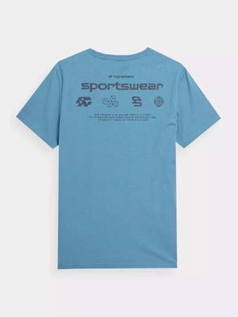 Koszulka sportowa męska 4F treningowa t-shirt niebieska (4FSS23TTSHM300-33S)