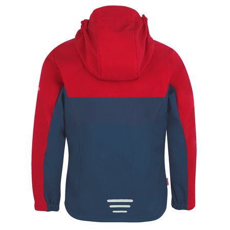 Kurtka softshell dziecięca dla chłopca/dziewczynki Trollkids Kids Kristiansand Jacket bright red/mystic blue (320-410)