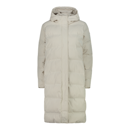 Wyprzedaż - Kurtka długa zimowa damska CMP płaszcz ocieplany wodoodporny beżowy (34K0096/A238)