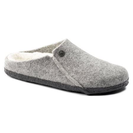 Kapcie męskie/damskie ocieplane Birkenstock Zermatt Light Gray z wełnianego filcu regular szerokie (1015092)